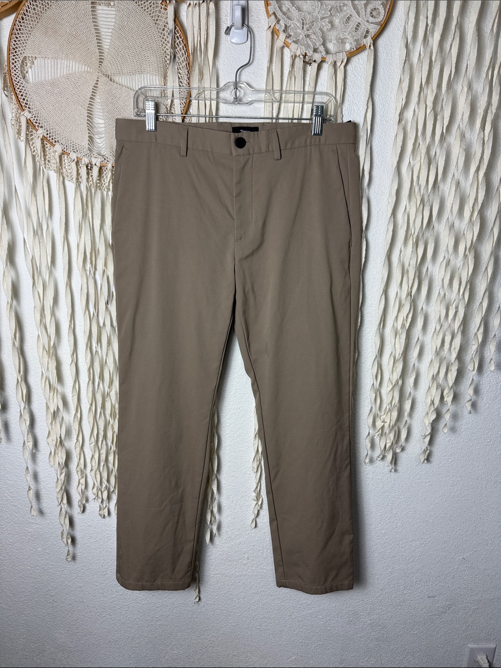 Theory Tan Theory Tapered Leg Trouser Size 32